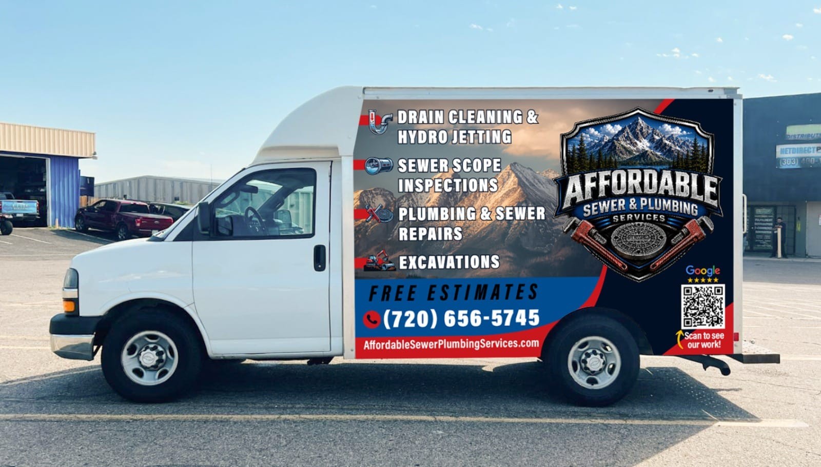 Affordable Sewer & Plumbing Services work truck